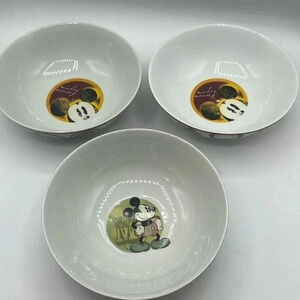 Disney Bowls | Mickey Mouse | Set of 3 | Microwave & Dishwasher Safe